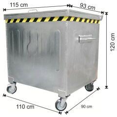 ÇÖP KONTEYNER METAL 1100 LT