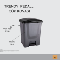 TRENDY PEDALLI ÇÖP KOVASI 30 LT