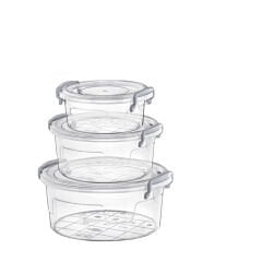 3 LÜ YUVARLAK MULTİ SET (0,6+1,2+2,1 LT)