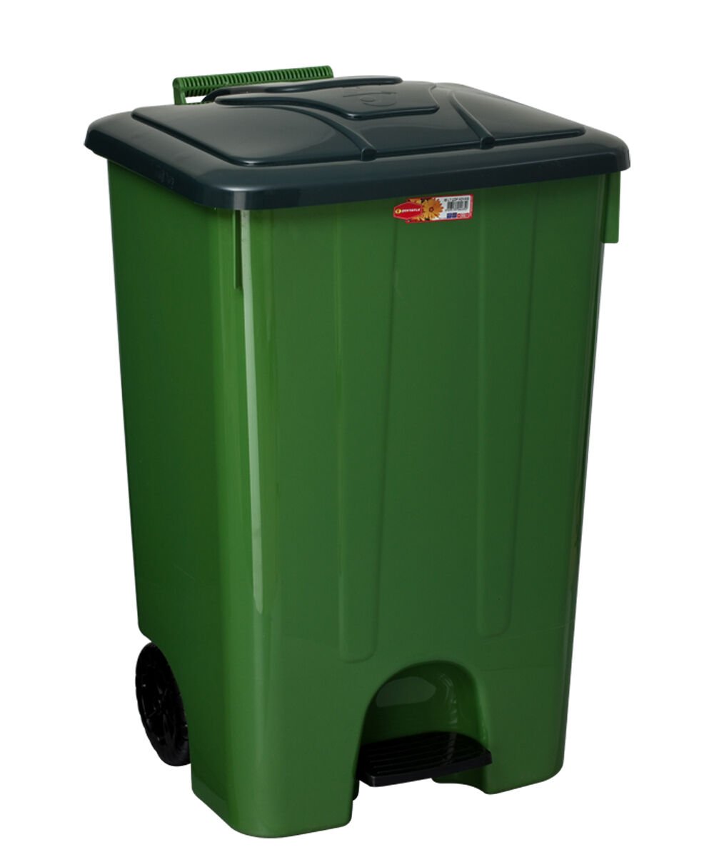 KÖŞELİ PEDALLI ÇÖP 85 LT.  İÇ KOVASIZ