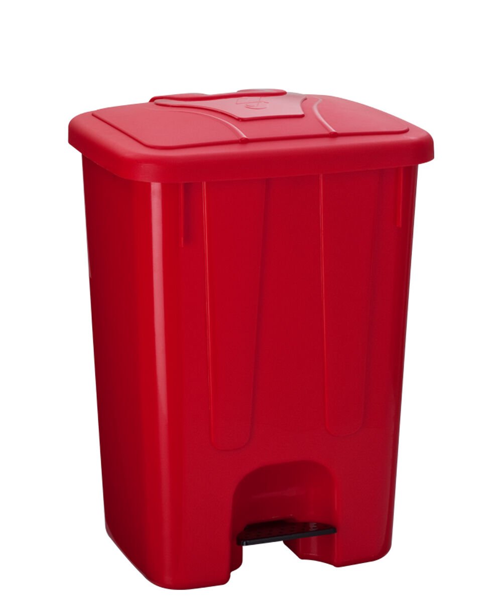 KÖŞELİ PEDALLI ÇÖP 65 LT.  İÇ KOVASIZ