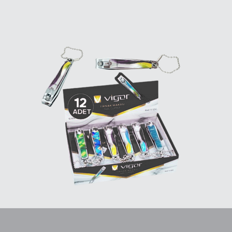 504 VİGOR TIRNAK MAKASI BÜYÜK RENKLİ