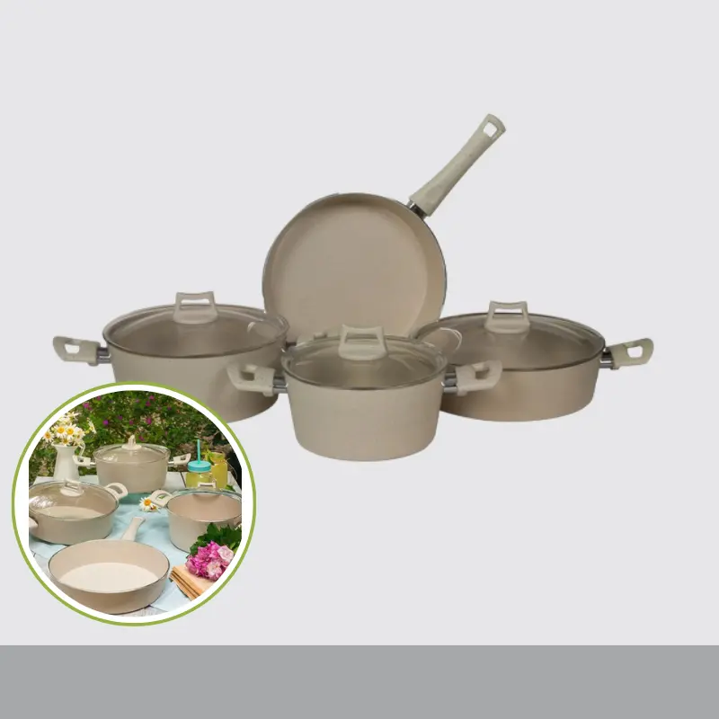 MEHTAP SET 7 PARÇA KREM GRANİT ORKİDE