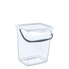 Q-BOX SAPLI SAKLAMA KABI - 6 LT  /   ŞEFFAF