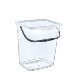 Q-BOX SAPLI SAKLAMA KABI - 10 LT / ŞEFFAF