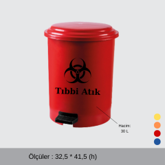 A FORM PEDALLI ÇÖP KOVASI NO:4 30 LT (RENKLİ)