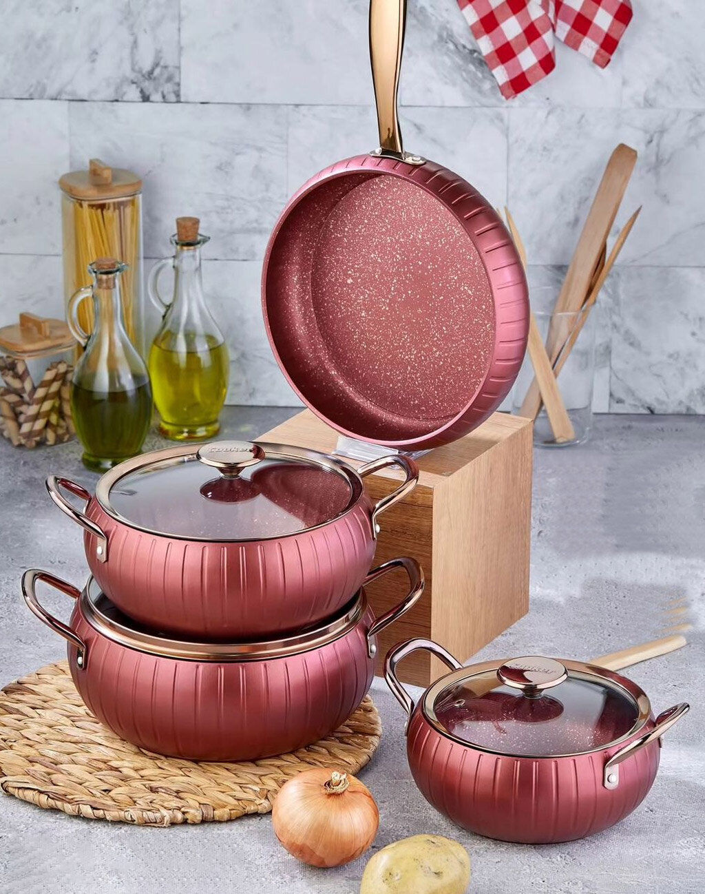 COOKER 7 PRÇ GRANİT TENCERE SET