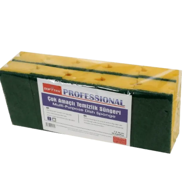 SOFTTEX OLUKLU TEMİZLİK SÜNGERİ 10 LU