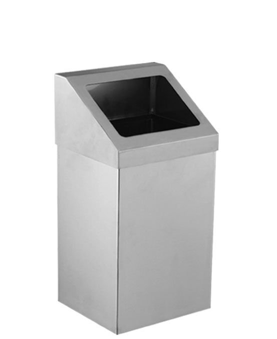 KROM AÇIK ÇATI KAPAK ÇÖP KOVASI 36 LT