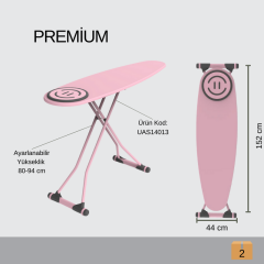 ÜTÜ MASASI PREMIUM SOFT PEMBE FİŞSİZ