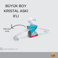 075 KRİSTAL ELBİSE ASKI 6 LI